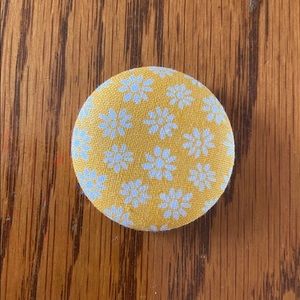 Handmade New Yellow and White Flower Interchangeable Badge Topper